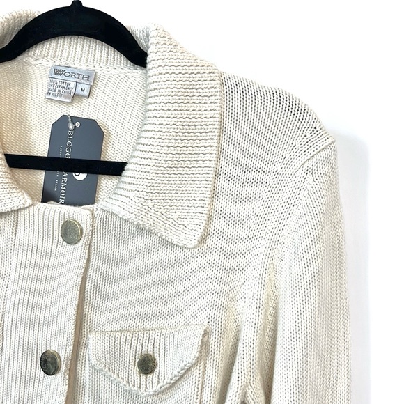 Worth Pearl Snap-Front Collared Cardigan - Picture 3 of 8